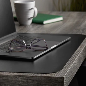 ES Robbins 120748 Natural Origins 24" x 19" Black Vinyl Desk Pad