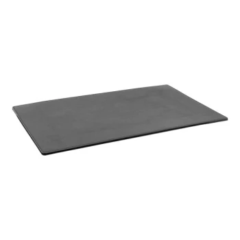 room360 London 18" x 12" Black Faux Leather Desk Pad - 6/Pack