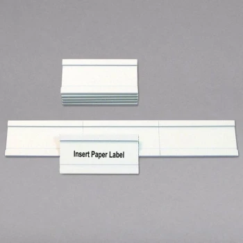 MasterVision BVCFM1325 2" x 1" Magnetic White Card Holders - 25/Pack