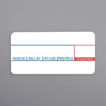 PointPlus 58 mm x 30 mm White Pre-Printed Scale Label Roll Equivalent to Cas 1396 - 12/Case
