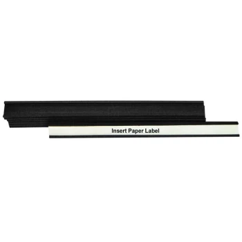 MasterVision BVCFM2631 6" x 1/2" Magnetic Black Card Holders - 10/Pack