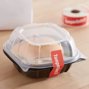Choice TamperSafe 3" x 1" Customizable Red Paper Tamper-Evident Label - 250/Roll