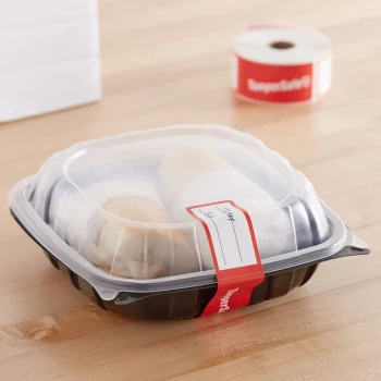 Choice TamperSafe 6" x 1 1/2" Customizable Red Paper Tamper-Evident Label - 250/Roll