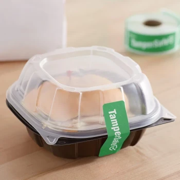 Choice TamperSafe 3" x 1" Customizable Green Paper Tamper-Evident Label - 250/Roll