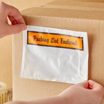 Lavex 4 1/2" x 6" 2 Mil Printed Polyethylene Packing List Envelope - 1,000/Case