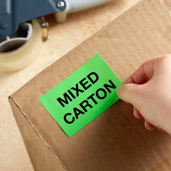 Lavex 2" x 3" Mixed Carton Matte Paper Permanent Label - 500/Roll