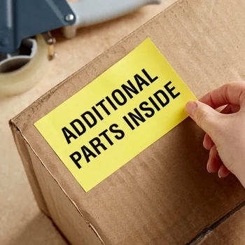 Lavex 3" x 5" Additional Parts Inside Matte Paper Permanent Label - 500/Roll