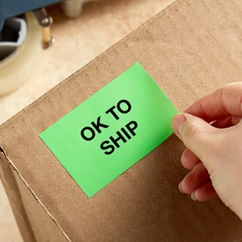 Lavex 2" x 3" Ok to Ship Matte Paper Permanent Label - 500/Roll