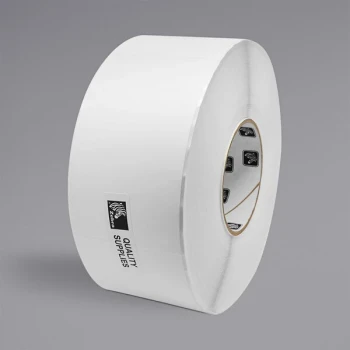 Zebra 10011992 3" x 5" Thermal Transfer Polypropylene Label Roll - 4/Case
