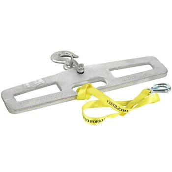 Vestil 3 1/4" x 24" x 12 1/8" Steel Rigid Fork Truck Hook Plate LM-HP4-R - 4,000 lb. Capacity