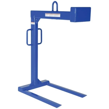 Vestil Steel Overhead Crane and Hoist Pallet Lifter with 36" x 25" Forks HDP-2-36 - 2,000 lb. Capacity