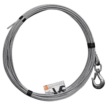 OZ Lifting Products 1/4" x 20' Stainless Steel Wire Rope Assembly OZSS.25-20 for Electric Davit Cranes