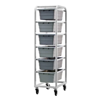 New Age 18 7/8" x 26 1/2" x 72" 6 Lug Heavy-Duty Aluminum Lug Rack 1263