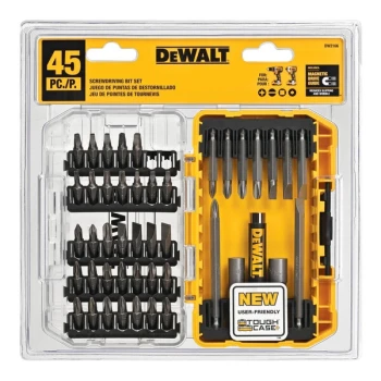 DeWalt 1/4"-5/16" 45-Piece Screwdriver Bit Set with Magnetic Drive Guide and ToughCase+ DW2166
