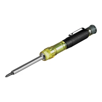 Klein Tools 4-in-1 Multi-Bit Electronics Screwdriver with Pocket Clip 32614