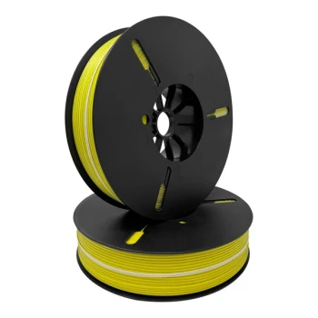 Tach-It 03-2500 5/32" x 2,500' Yellow Standard Paper / Plastic Twist Tie Ribbon Spool for 3567, 3568, and 3570
