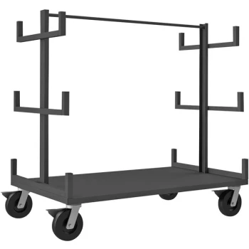 Durham 36" x 48" 3-Level Pipe Moving Truck with 12 Cradles BPT-3648-95 - 3600 lb. Capacity