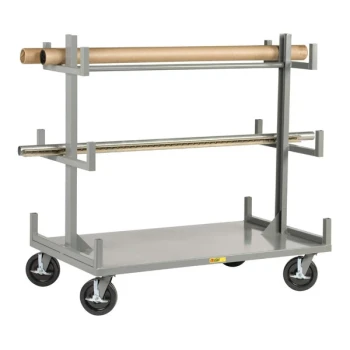 Little Giant 36" x 48" 3-Level Bar / Pipe Truck with 12 Cradles BRT-3648-8PHBK - 3600 lb. Capacity
