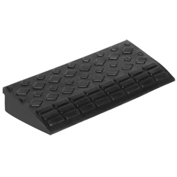 Vestil 9 11/16" x 23 5/8" x 3 5/8" Heavy-Duty Rectangular Rubber Corner Ramp RCR-23 - 4000 lb. Capacity