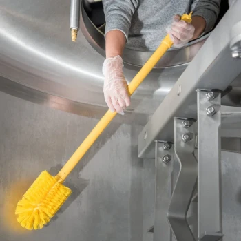 Carlisle 40007C04 Sparta 30" Yellow Multi-Purpose Cleaning Brush - 4" Bristle Diameter