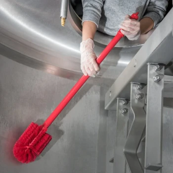 Carlisle 40007C05 Sparta 30" Red Multi-Purpose Cleaning Brush - 4" Bristle Diameter