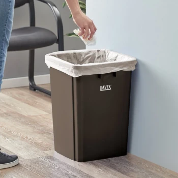 Lavex 19 Gallon Brown Square Trash Can
