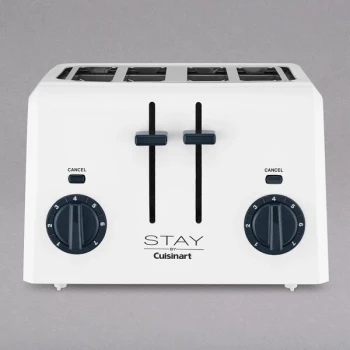 STAY by Cuisinart WPT440W 4 Slice White Toaster