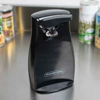 Proctor Silex 75217G Black Electric Can Opener with Knife Sharpener