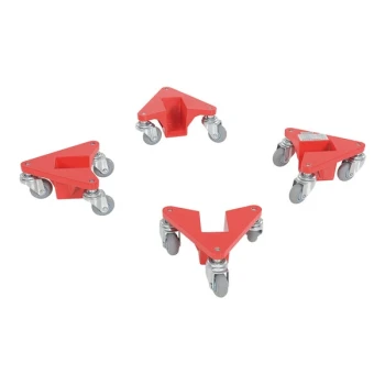 Vestil Aluminum Narrow Slot Corner Mover Dolly CMD-A-NS-200-4PK - 800 lb. Capacity - 4/Pack