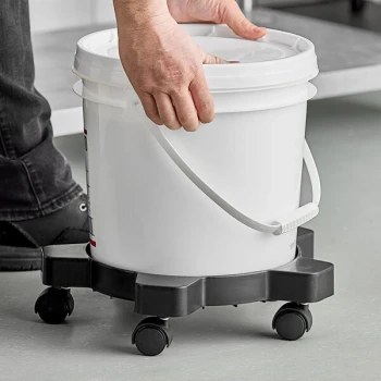 Lavex 77 lb. Plastic Pail Dolly for 5, 6, and 15 Gallon Pails