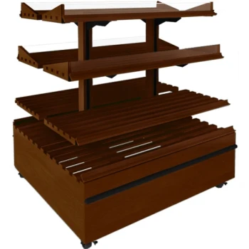 Marco Company 45" x 45" x 54" Select Cherry Bakery Display with Adjustable Shelving