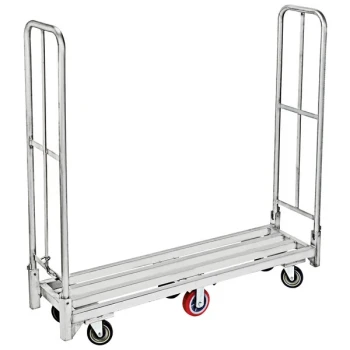 Winholt AL-300-60-FH Folding U-Boat® Aluminum Deck Utility Cart - 16" x 63" x 60 1/2"