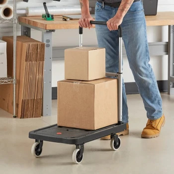 Lavex 16" x 26 3/4" Plastic Folding Platform Truck - 265 lb. Capacity
