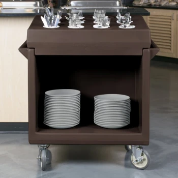 Cambro TDC2029131 Dark Brown Tray / Dish Cart - 38" x 22" x 34"