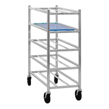 New Age 12 Shelf 13" x 30" x 69" Aluminum Platter Rack 6345