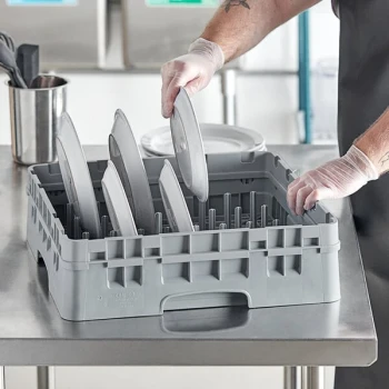 Cambro PR59500151 Soft Gray 5 x 9 Camrack Customizable Peg Rack with 1 Extender