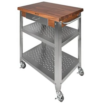 John Boos & Co. Cucina Elegante 30 3/4" x 20" Walnut Kitchen Cart WAL-CUCE30