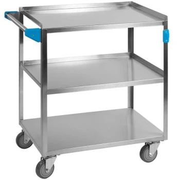 Carlisle UC3031827 3 Shelf Stainless Steel Utility Cart - 27" x 18" x 32 1/2"