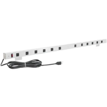 BenchPro 36" White 8-Outlet Mountable Power Strip A8-36