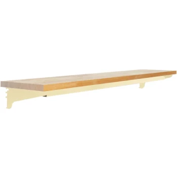 BenchPro 15" x 48" Beige Adjustable Height Wood Butcherblock Top Shelf TSVL1548