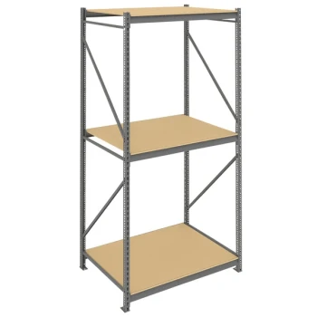 Tennsco 36" x 48" x 120" Medium Gray Bulk Storage Rack Unit with Particleboard Decking BU-4836120PS-MGY