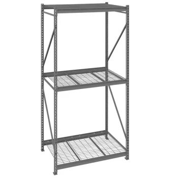 Tennsco 36" x 48" x 120" Medium Gray Bulk Storage Rack Unit with Wire Decking BU-4836120WS-MGY