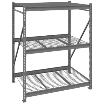 Tennsco 36" x 48" x 72" Medium Gray Bulk Storage Rack Unit with Wire Decking BU-483672WS-MGY