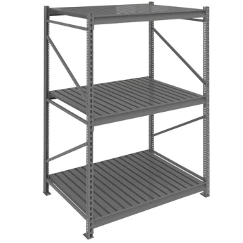 Tennsco 36" x 48" x 84" Medium Gray Bulk Storage Rack Unit with Corrugated Decking BU-483684CS-MGY