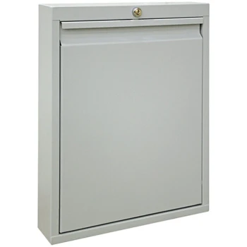 Omnimed Deluxe 18" x 4" x 23 3/4" Light Gray Self Close Key Lock Wall Desk 291562-LG