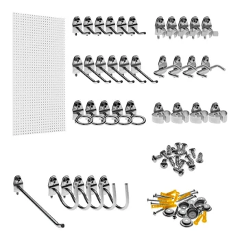 Triton Products 24" x 48" White DuraBoard with 36 Hooks