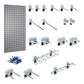 Triton Products 18" x 36" Gray Steel LocBoard with 18 Hooks