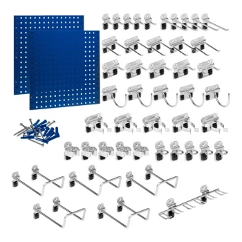 Triton Products 24" x 24" Blue Steel LocBoard with 46 Hooks - 2/Pack