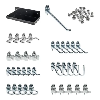 Triton Products DuraHook 12" x 6" Black Steel Shelf Kit with 36 Hooks