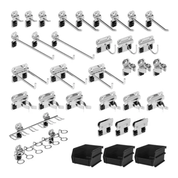 Triton Products LocHook 32 Stainless Steel Hook 3 Bin Accessory Kit